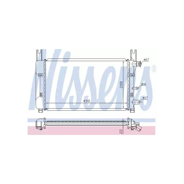 NISSENS - 62121A (радиатор/ Ford Fiesta 1.1-1.3 89-96)
