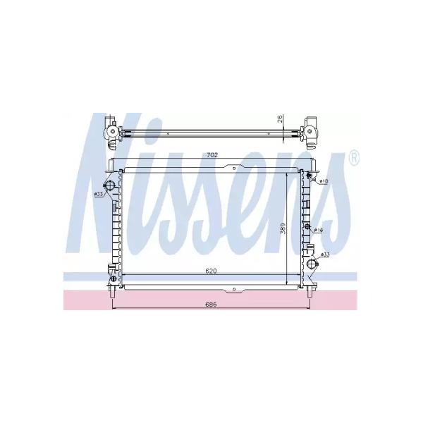 NISSENS - 62156A (радиатор/ Ford Transit Connect 1.8i/Di 02> без AC)