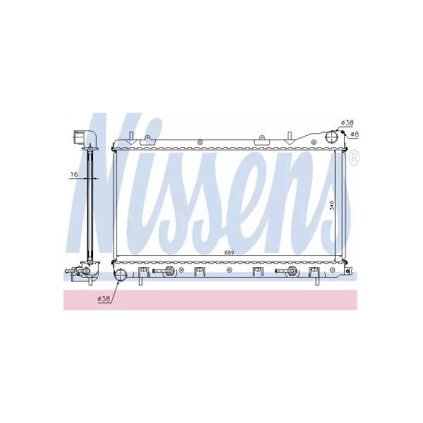 NISSENS - 67707A (радиатор/ Subaru Forester 2.0/2.0T АКПП 97-02)