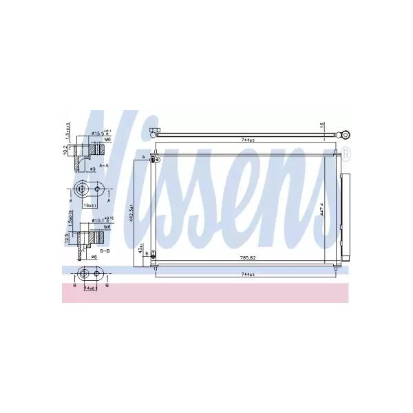 NISSENS - 940641 (Радиатор кондиционера HONDA PILOT    09-)