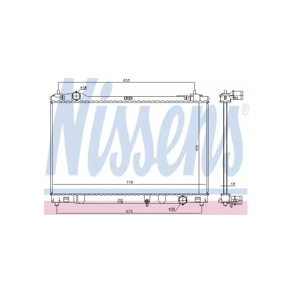 NISSENS - 646874 (Радиатор LEXUS GS 250/350 2.5-3.5 12-)
