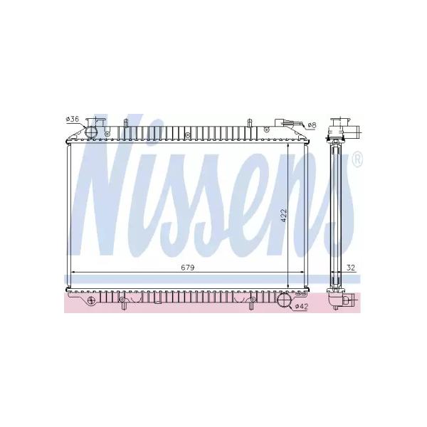 NISSENS - 62976A (Радиатор NISSAN SERENA 1.6/2.0/2.0D 92-)