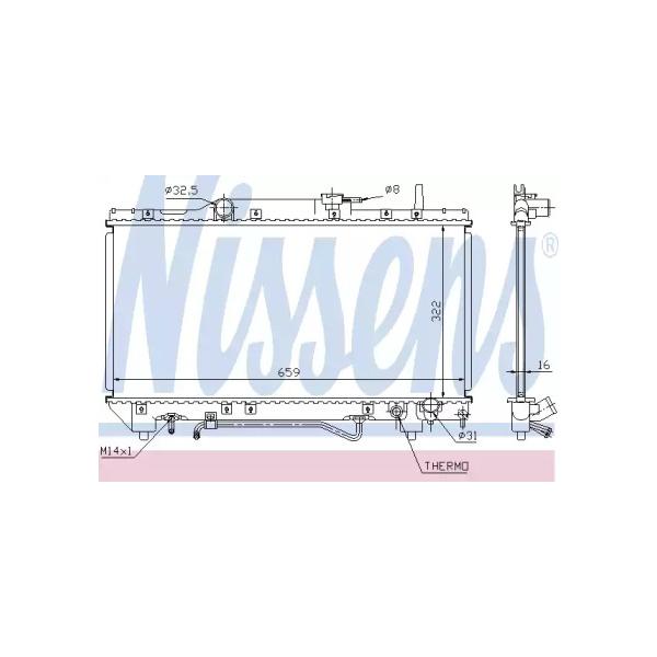 NISSENS - 64802 (радиатор/ Toyota Carina 2.0i 16V 92-98)