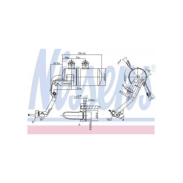 NISSENS - 95570 (Осушитель FORD KUGA 2.5i Turbo, 2.0TDCi 4/08- 95570)