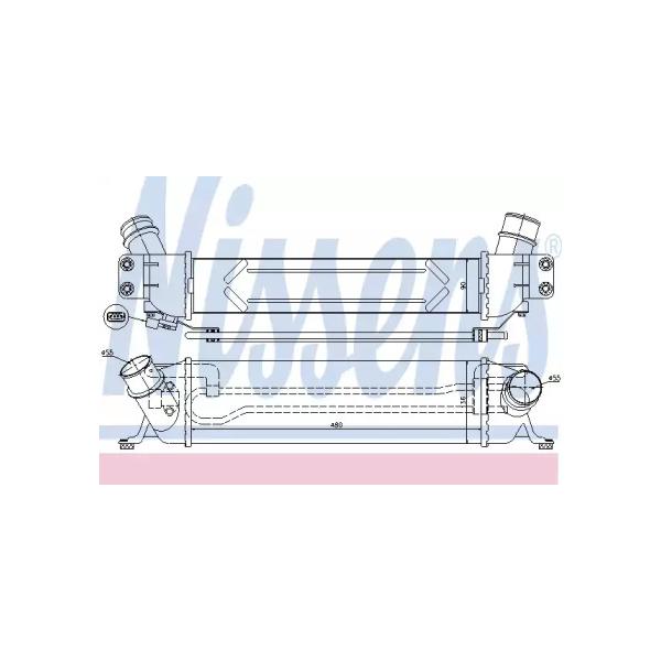 NISSENS - 96458 (Радиатор-интеркулер EURO4 (датчик на болтах))