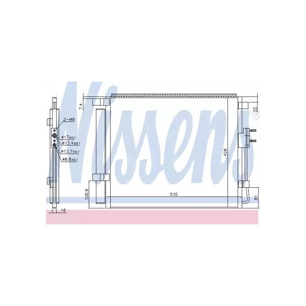 NISSENS - 940391 (Радиатор кондиционера HYUNDAI: SANTA FE 2.0 CRDI 12-)