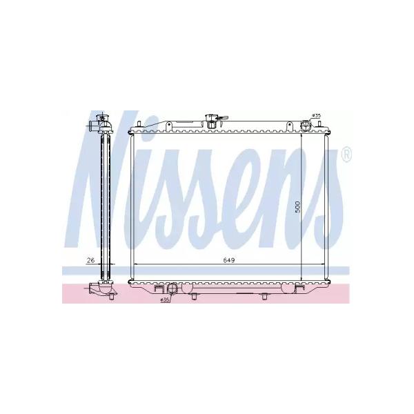 NISSENS - 68708A (радиатор/ Nissan Terrano II 2.7TDi 96>)