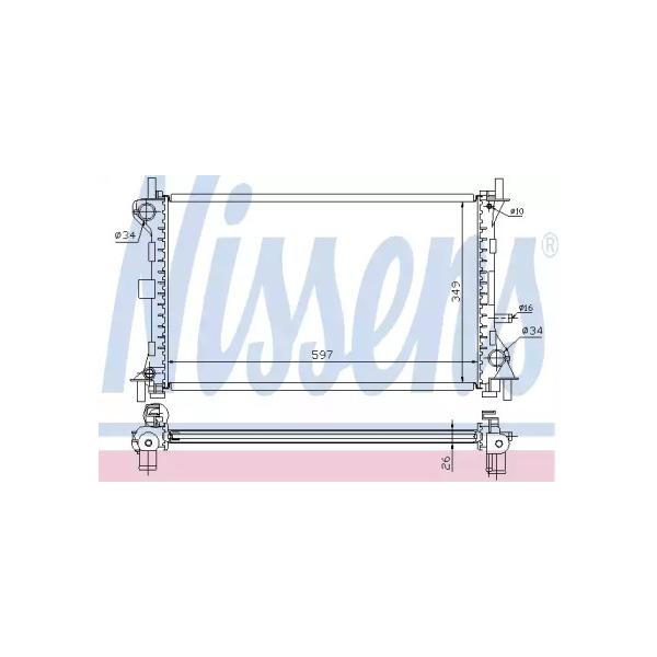 NISSENS - 62073A (радиатор/ Ford Focus 2.0 16V/1.8TD 98>)