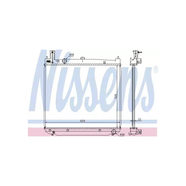 NISSENS - 64649A (Радиатор TOYOTA HIACE IV 2.5D 01-)