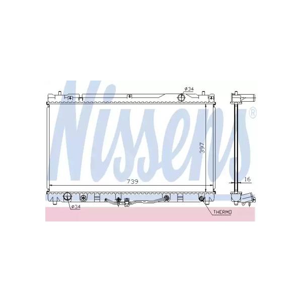 NISSENS - 64633 (радиатор/ Toyota Camry/ES300 3.0 АКПП 02>)
