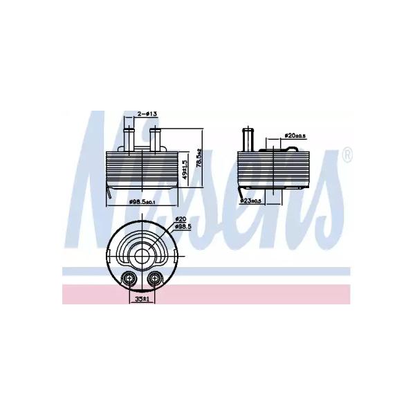 NISSENS - 90793 (Радиатор масляный ДВС NISSAN PATHFINDER (R51) 2.5dCi 3/05-1/10 90793)