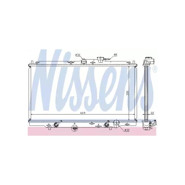 NISSENS - 633141 (радиатор/ Honda Accord 2.0-2.3 АКПП 93-98)