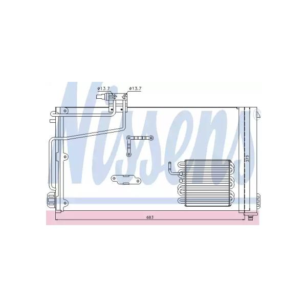 NISSENS - 94545 (радиатор конд./ MB W203 2.0DCi-3.2DCi 00>)