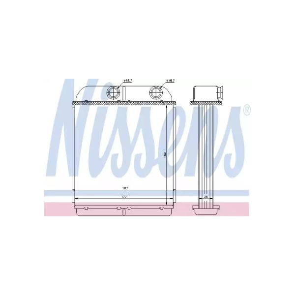 NISSENS - 73644 (Радиатор отопителя Volvo S40 1.6-2.0/2.0T/1.9T 95-04)