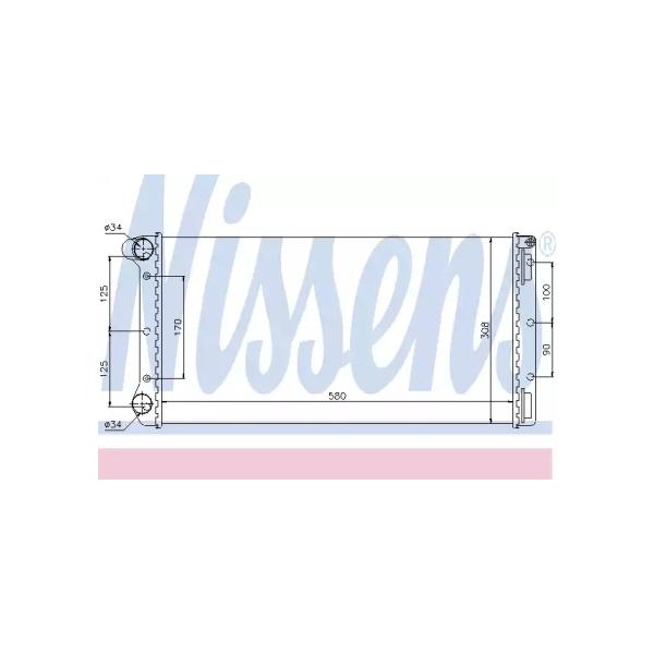 NISSENS - 61899 (Радиатор системы охлаждения FIAT: IDEA 1.9 JTD 03-, PUNTO (188) 1.9 JTD 99-/ LANCIA: MUSA 1.9 D MULT)