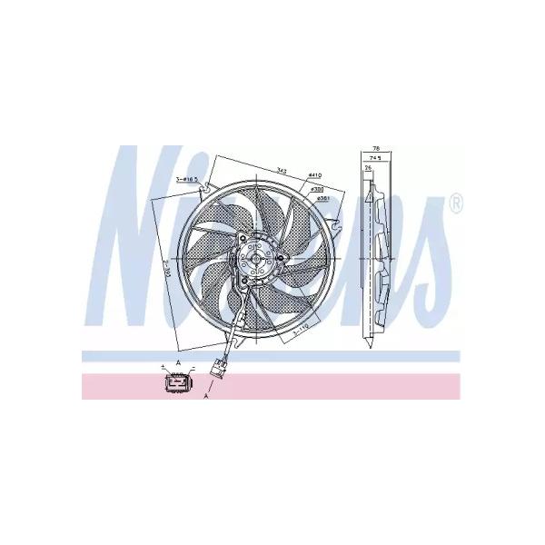 NISSENS - 85787 (NS85787_вентилятор охлаждения!// Peugeot 206 1.1-2.0i/D 98>)