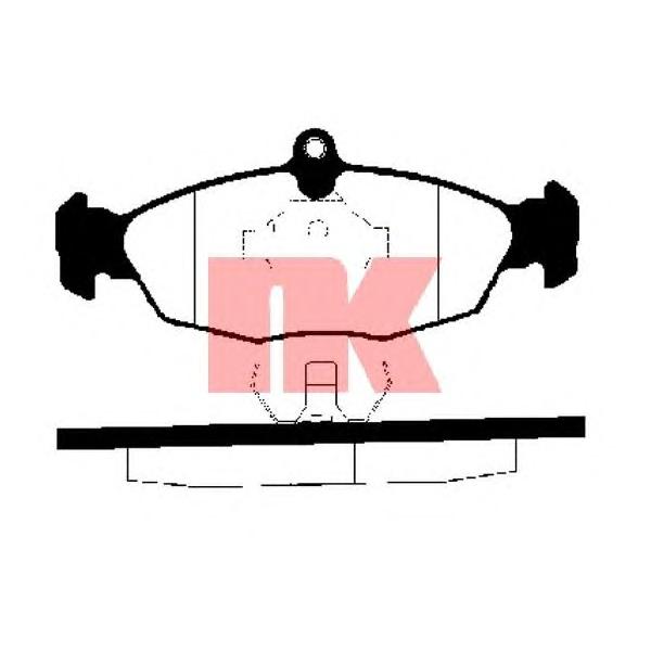 NK - 223609 (Колодки тормозные передние Opel Astra F, Vectra A)