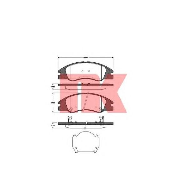 NK - 22 35 17 (Комплект тормозных колодок, дисковый тормоз)