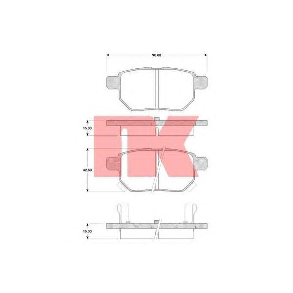 NK - 224582 (Комплект тормозных колодок, дисковый тормоз)
