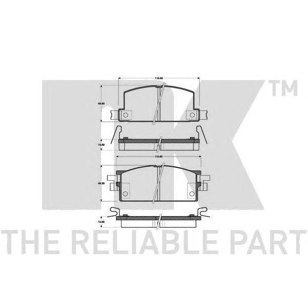 NK - 22 14 01 (Комплект тормозных колодок, дисковый тормоз)