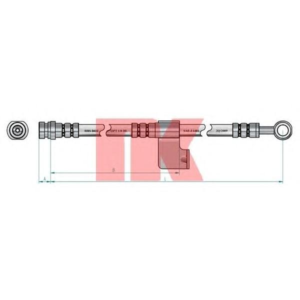 NK - 853410 (Тормозной шланг)