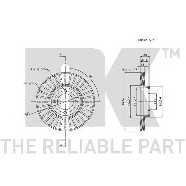 NK - 20 45 28 (Тормозной диск)