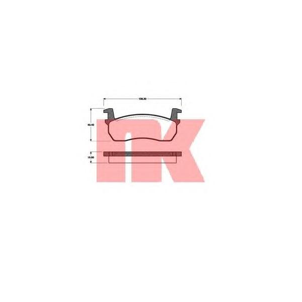 NK - 22 22 04 (Комплект тормозных колодок, дисковый тормоз)