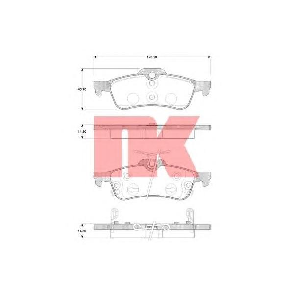 NK - 224579 (Комплект тормозных колодок, дисковый тормоз)