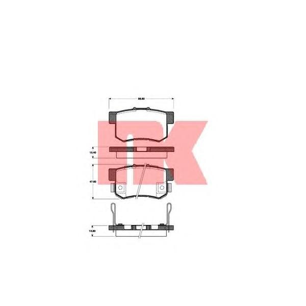 NK - 222634 (Комплект тормозных колодок, дисковый тормоз)