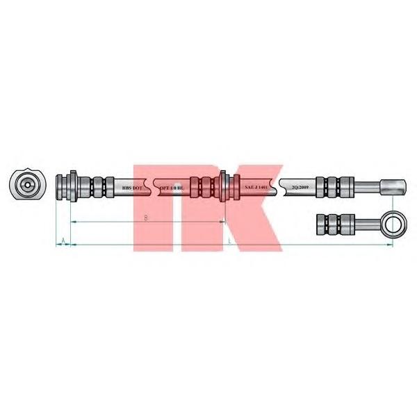 NK - 852254 (Тормозной шланг)