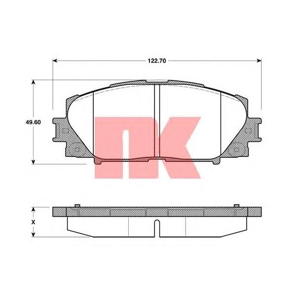 NK - 22 45 76 (Комплект тормозных колодок, дисковый тормоз)