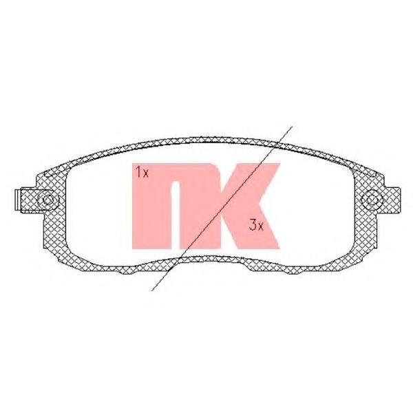 NK - 22 52 22 (Комплект тормозных колодок, дисковый тормоз)