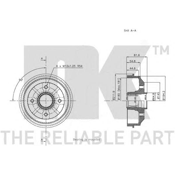 NK - 25 37 11 (Тормозной барабан)