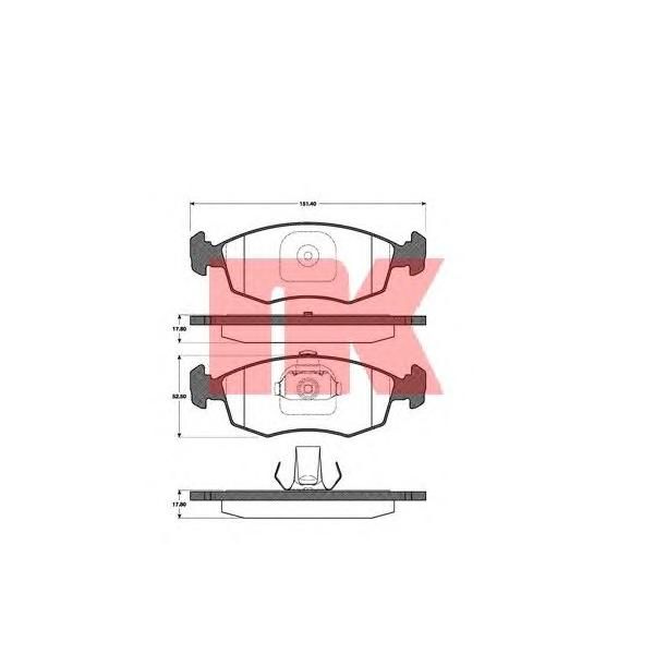 NK - 222362 (Комплект тормозных колодок, дисковый тормоз)