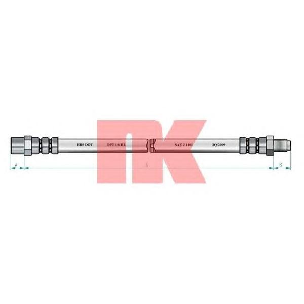 NK - 859913 (Тормозной шланг L=450)
