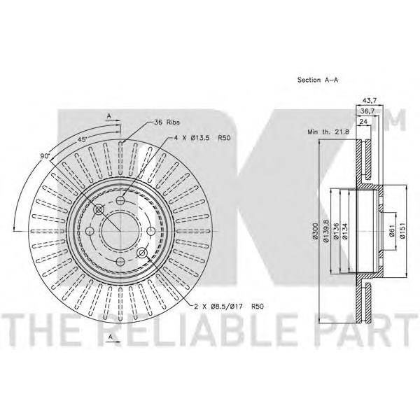 NK - 20 39 47 (Тормозной диск)