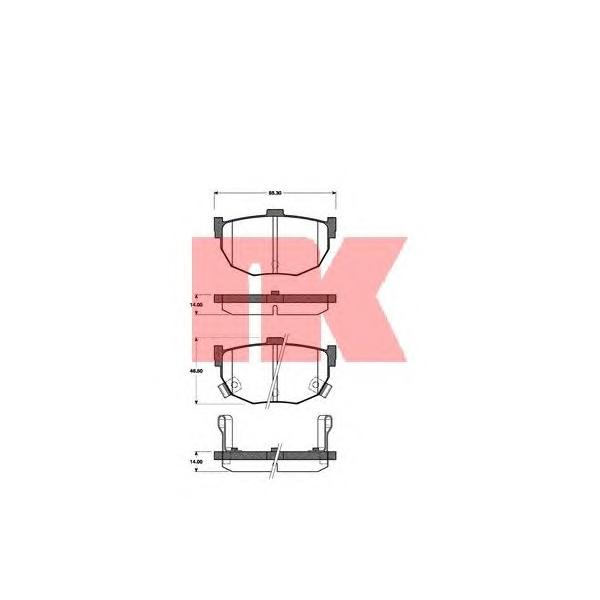 NK - 223518 (Комплект тормозных колодок, дисковый тормоз)