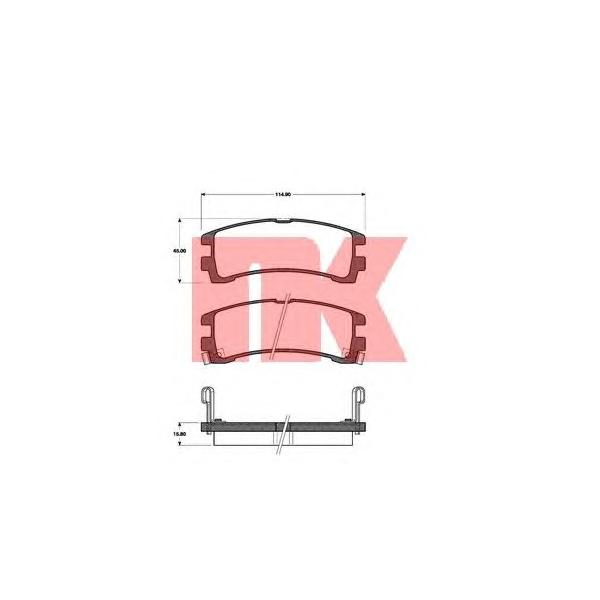 NK - 22 22 28 (Комплект тормозных колодок, дисковый тормоз)