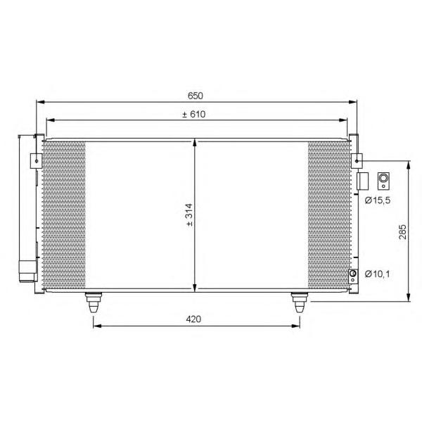 NRF - 35855 (Радиатор кондиционера SUBARU FORESTER 08=>)