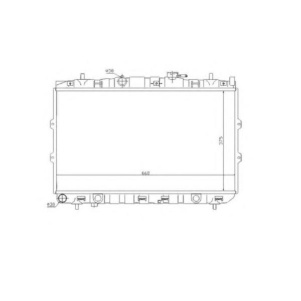 NRF - 53819 (Радиатор KIA CERATO 1.6-2.0L-16V МКПП AC+/- 2004=>)