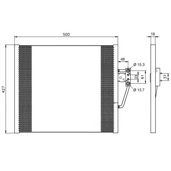 NRF - 35587 (Конденсатор, кондиционер BMW)