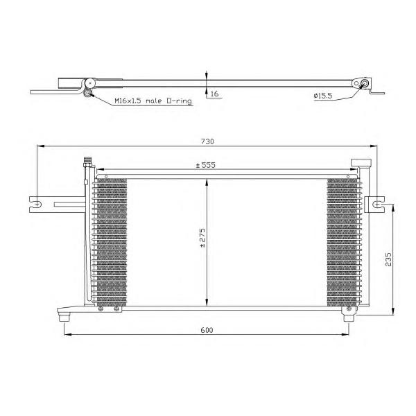 NRF - 35315 (Радиатор кондиционера NISSAN MICRA II (K11) 1.0 i 16V [2000/09-2003)