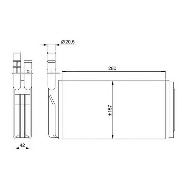 NRF - 58931 (Радиатор печки)