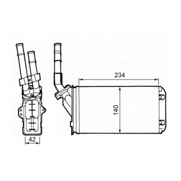 NRF - 58643 (Радиатор печки)