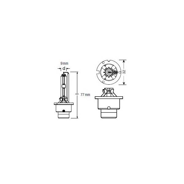 OSRAM - 66440 (Газоразрядная лампа Original D4S 42V 35W P32d-5)