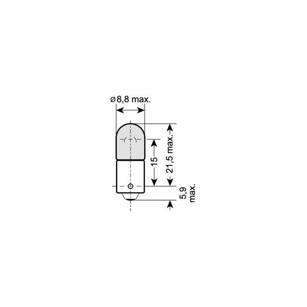 OSRAM - 3886X (Лампа накаливания 12V 6W BA9s)