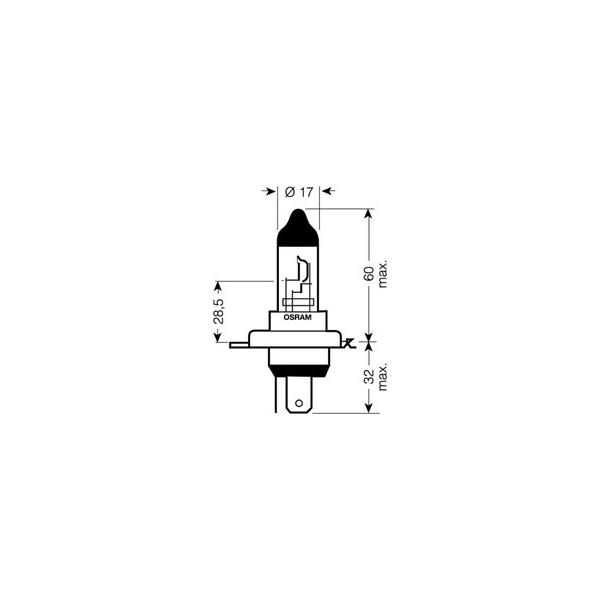 OSRAM - 64193NBU-01B (Лампа H4+ 12V (60/55W) патрон P43t NIGHT BREAKER UNLIMITED +110% +35м (блистер))