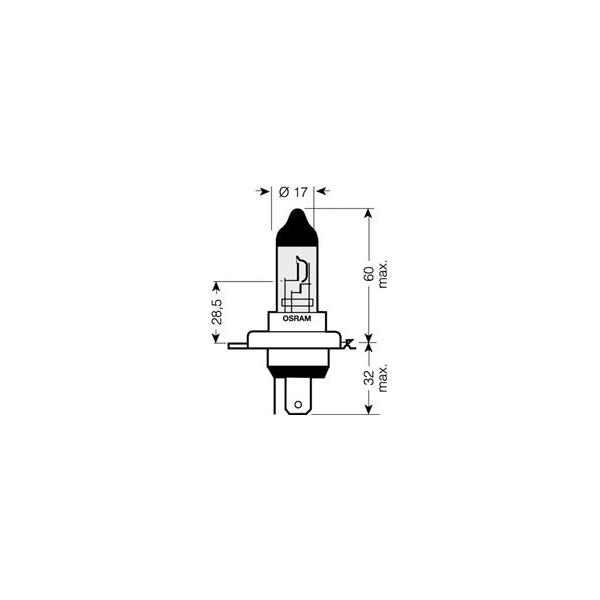 OSRAM - 64193CBI-01B (Лампа H4+ 12V (60/55W) патрон P43t COOL BLUE INTENSE 4200K (1шт блистер))