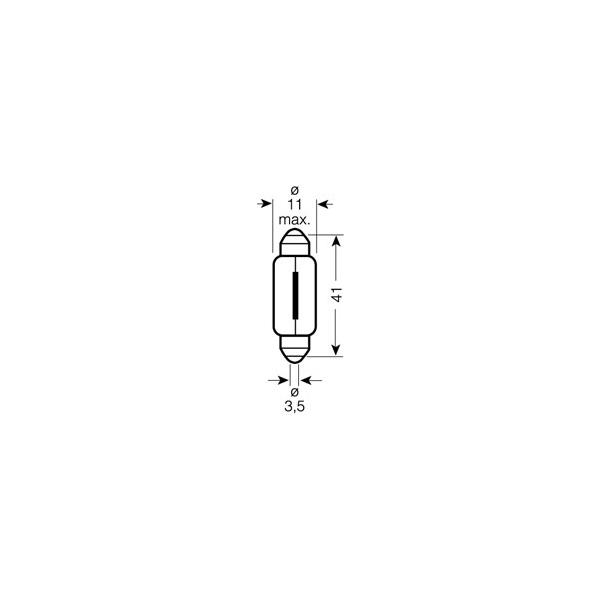OSRAM - 6411-02B (лампа/ (C10W) 12V 10W SV8.5-810 внутр. освещ., номерн.знака (к-т из 2ш)