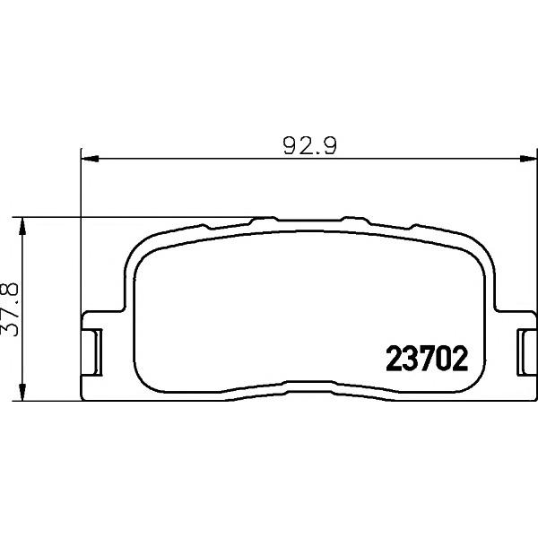 PAGID - T1413 (TOYOTA Camry (V30) 2.4 WT-i/3.0V6 11/01> R колодки PAGID)